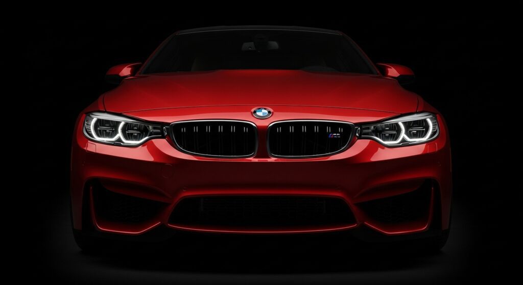 Red BMW Front