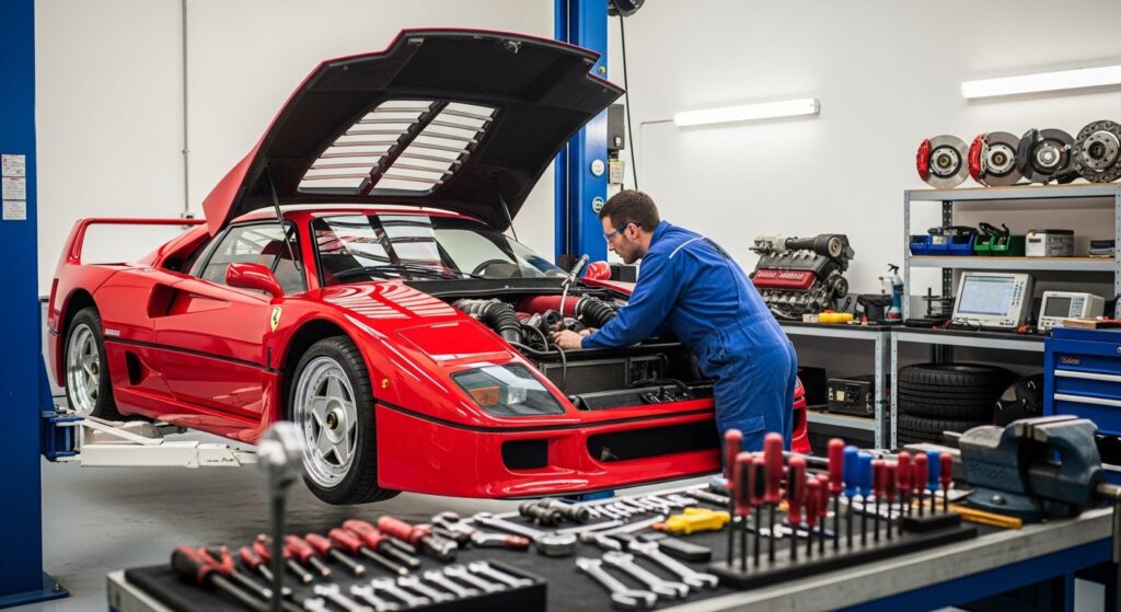 Ferrari car repairing and maintenance