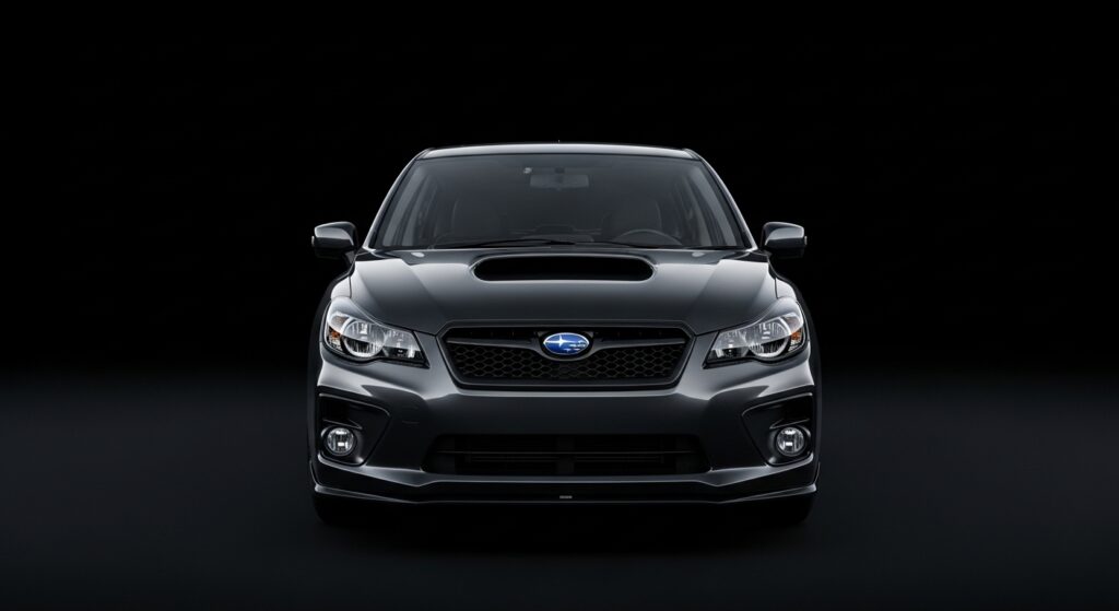 Blcak Subaru front view